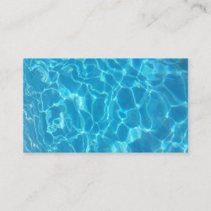 Carte De Visite Eau de piscine bleu ciel cristalline