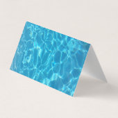 Carte De Visite Eau de piscine bleu ciel cristalline (Dos)