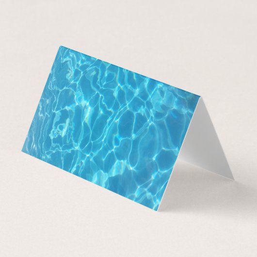 Carte De Visite Eau de piscine bleu ciel cristalline (Devant)
