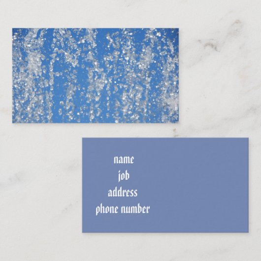 Carte De Visite Eau douce (Devant / Derrière)