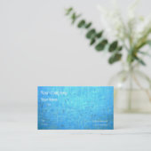 Carte De Visite Eau du pool - Code QR (Debout devant)