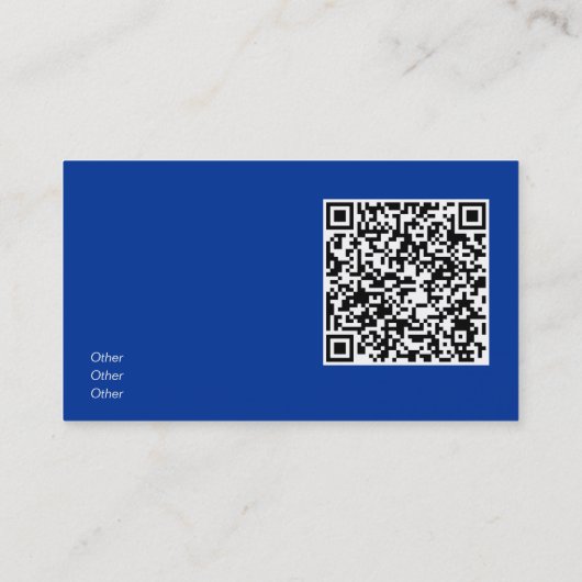 Carte De Visite Eau du pool - Code QR (Dos)