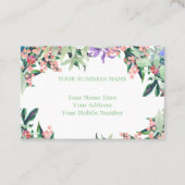 Carte De Visite Eau florale rose et olive (Devant)