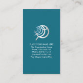 Carte De Visite Eau Lumineuse Bleue Ichthus Poisson (Dos)