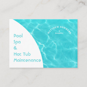 Carte De Visite Eau Minimaliste Abstraite De La Piscine Qui Se Lèv