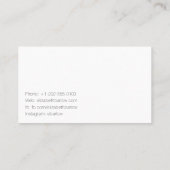 Carte De Visite Eau rose feminine script personnalisé (Dos)