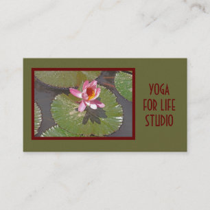 CARTE DE VISITE EAU ROSE LILY ET LILY PADS/PERSONNALISABLE