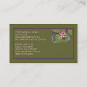 CARTE DE VISITE EAU ROSE LILY ET LILY PADS/PERSONNALISABLE (Dos)