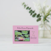 CARTE DE VISITE EAU ROSE SELON LES LIVRES (Debout devant)