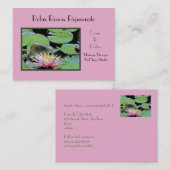 CARTE DE VISITE EAU ROSE SELON LES LIVRES (Devant / Derrière)