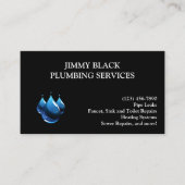 Carte De Visite Eau Simple Dépose Plomberie Moderne (Devant)