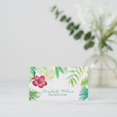 Carte De Visite eau verte jungle tropicale (Debout devant)