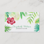 Carte De Visite eau verte jungle tropicale (Devant)