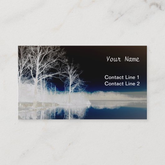 Carte De Visite Eaux bleues calmes (Devant)