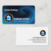 Carte De Visite Eaux de plomberie d'onde marémotrice (Devant / Derrière)