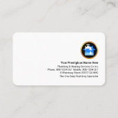 Carte De Visite Eaux de plomberie d'onde marémotrice (Dos)