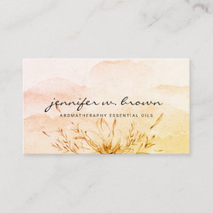 Carte De Visite Eaux de printemps aquarelle botanique Huiles essen