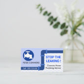 Carte De Visite Eaux d'inondation des tuyaux de fuite Plomberie (Debout devant)