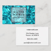 Carte De Visite Eaux Écluses Piscine Service Photo Voyage (Devant / Derrière)