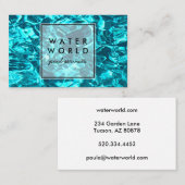 Carte De Visite Eaux Étincelles Piscine Services Photo Voyage (Devant / Derrière)