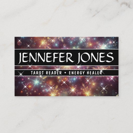 Carte De Visite Éblouissant Galaxy Nebula Parties scintillant Étoi (Devant)