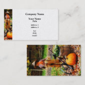 Carte De Visite Écarteur et Citrouille - Finition Platine (Devant / Derrière)