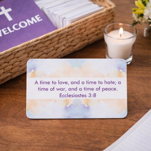 Carte De Visite Ecclésiaste 3:8 version KJV de la Bible abstrait