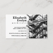 Carte De Visite Échafaudage en niveaux de gris photo (Dos)