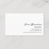 Carte De Visite Échafaudage français de design d'intérieur de (Dos)