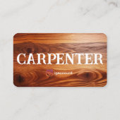 Carte De Visite Échantillon de charpentier (Dos)