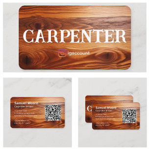 Carte De Visite Échantillon de charpentier