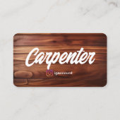 Carte De Visite Échantillon de menuisier ébéniste (Dos)