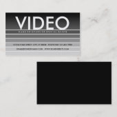 Carte De Visite échantillon gris VIDÉO (Devant / Derrière)