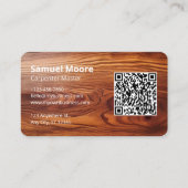 Carte De Visite Échantillon unique de charpentier (Devant)