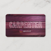 Carte De Visite Échantillon unique de charpentier visitant rustiqu (Dos)
