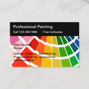 Carte De Visite Échantillons de couleurs de services de peinture p