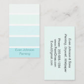 Carte De Visite Échantillons de peinture bleu clair (Devant / Derrière)