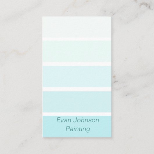 Carte De Visite Échantillons de peinture bleu clair (Devant)