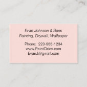 Carte De Visite Échantillons de peinture orange (Dos)