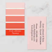 Carte De Visite Échantillons de peinture orange (Devant / Derrière)