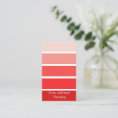 Carte De Visite Échantillons de peinture rouge (Debout devant)