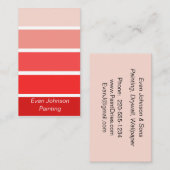 Carte De Visite Échantillons de peinture rouge (Devant / Derrière)