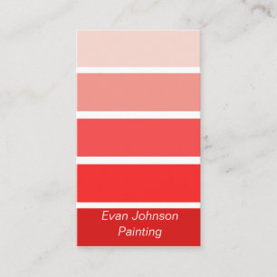 Carte De Visite Échantillons de peinture rouge