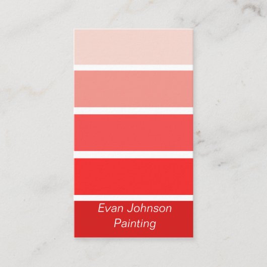 Carte De Visite Échantillons de peinture rouge (Devant)