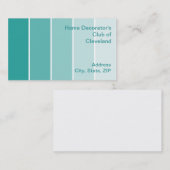 Carte De Visite Échantillons de peinture turquoise (Devant / Derrière)