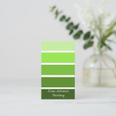 Carte De Visite Échantillons de peinture verte (Debout devant)