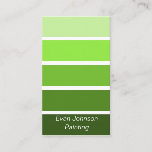 Carte De Visite Échantillons de peinture verte (Devant)