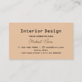 Carte De Visite Echecboard Beige et Brown Moderne Motif élégant (Dos)