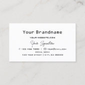 Carte De Visite Échecboard Black Light Grey avec Monogramme Modern (Dos)