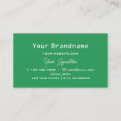 Carte De Visite Echecboard vert et blanc moderne avec Cool de logo (Dos)